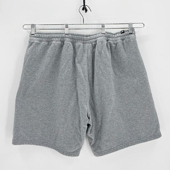 Puma gray fleece elastic waist drawstring shorts size XXL pockets casual sports - Picture 2 of 8